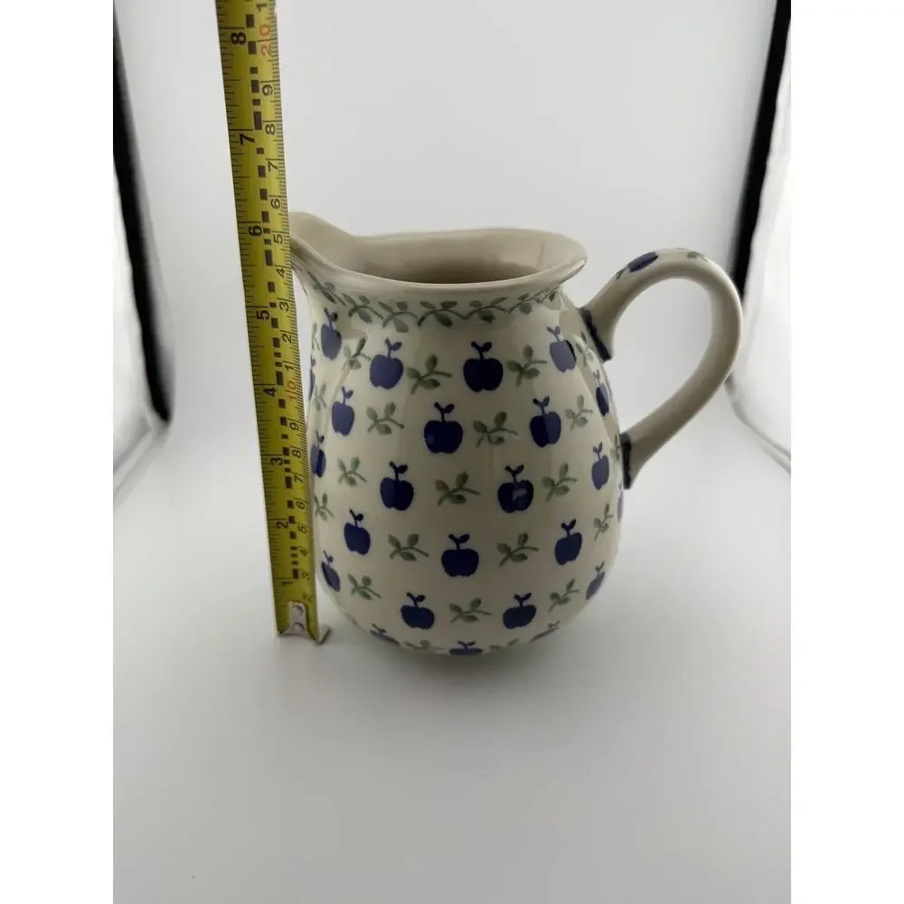 Boleslawiec Manufakura Polish Pottery Apple Pitcher 6